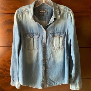 EXPRESS button down denim shirt